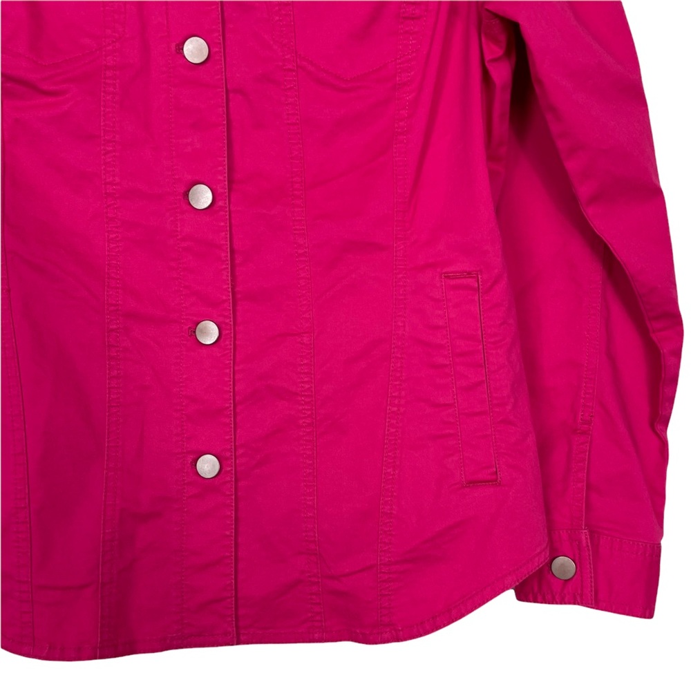 Pendleton Pink Denim Jacket Silver Button-Down Hi… - image 2